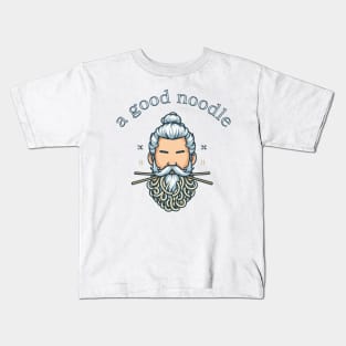 A good noodle, white hairstyle Kids T-Shirt